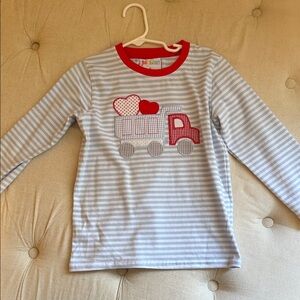 Jelly Beans Red and Blue Striped Shirt